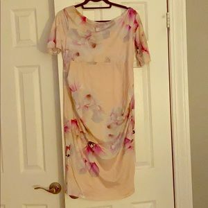 ASOS floral blush pink maternity dress size 8